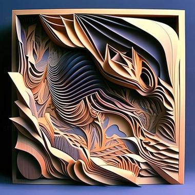 3D model abstract painting (STL)